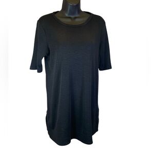 J.Jill Pima Cotton Shirttail Tunic – Black – Size Small